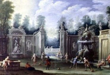 Architectural capriccio with figures (Pietro Paltronieri, 1720)