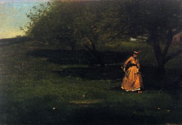 Croquet player (Winslow Homer, 1865)