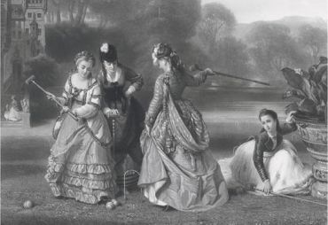 Une partie de croquet (Paul Girardet, 1872)
