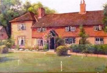 House and garden with croquet lawn (Francis Vingoe, 1914)
