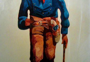 Cowboy playing croquet (Thom Ross, 2005)