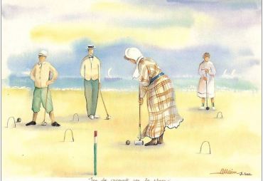 Jeu de croquet sur la plage d´apres aquarelle (Jean Luc Allain, 2006)