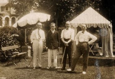 Posando antes de un partido de dobles (Llodio, 1920)