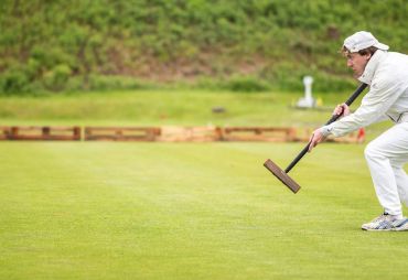 2nd GC World Team Championship-winning jump shot (Camerton and Peasedown Croquet Club, Bath, 2016)