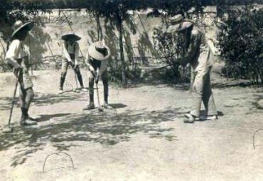 Niños jugando al croquet (Getafe, 1918)