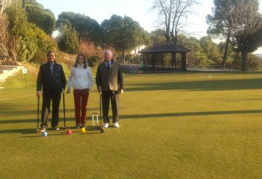 Everything is ready for the opening match in the new croquet lawn of Puerta de Hierro (Madrid, 2017)