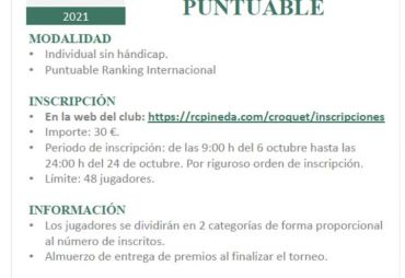 5th GC Autumn RCP Trophy (Real Club Pineda, Sevilla, 2021)