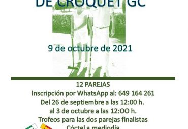 2nd GC La Fuensanta Doubles Trophy (La Fuensanta Croquet Club, Costa Ballena, 2021)