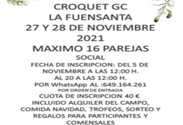 8th GC LFCC Christmas Trophy (La Fuensanta Croquet Club, Costa Ballena, 2021)