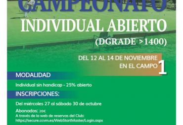 1st GC CCVM Autumn Trophy (Club de Campo Villa de Madrid, Madrid, Spain)