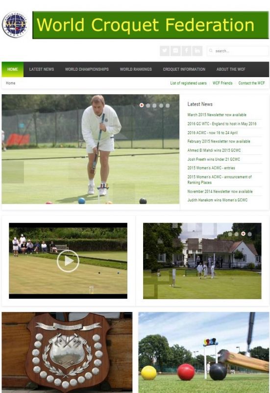 La World Croquet Federation renueva su página web