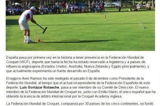 El croquet en el periódico deportivo MARCA