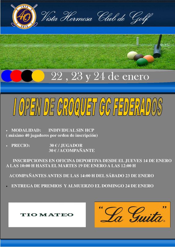 Vista Hermosa convoca el I GC Open para Federados