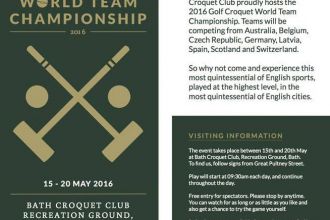 II Campeonato del Mundo de Croquet GC por países: grupos