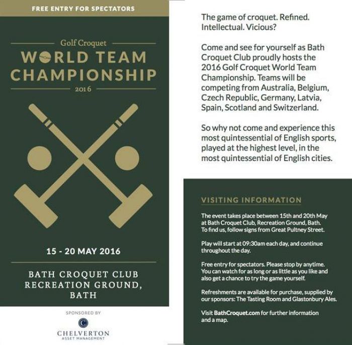II Campeonato del Mundo de Croquet GC por países: grupos