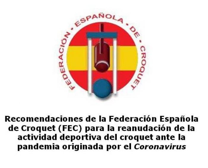 Recomendaciones para reanudar la práctica del croquet