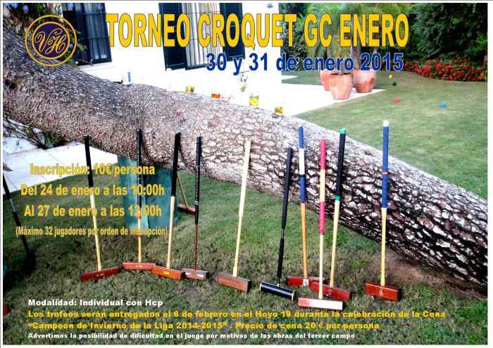 Se convoca el Trofeo Social de Enero 2015 de Croquet GC